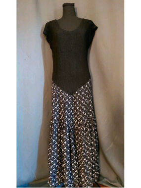 Fredericks Of Hollywood Vintage 90s Basque Waist Floral Boho Cottagecore Dress M